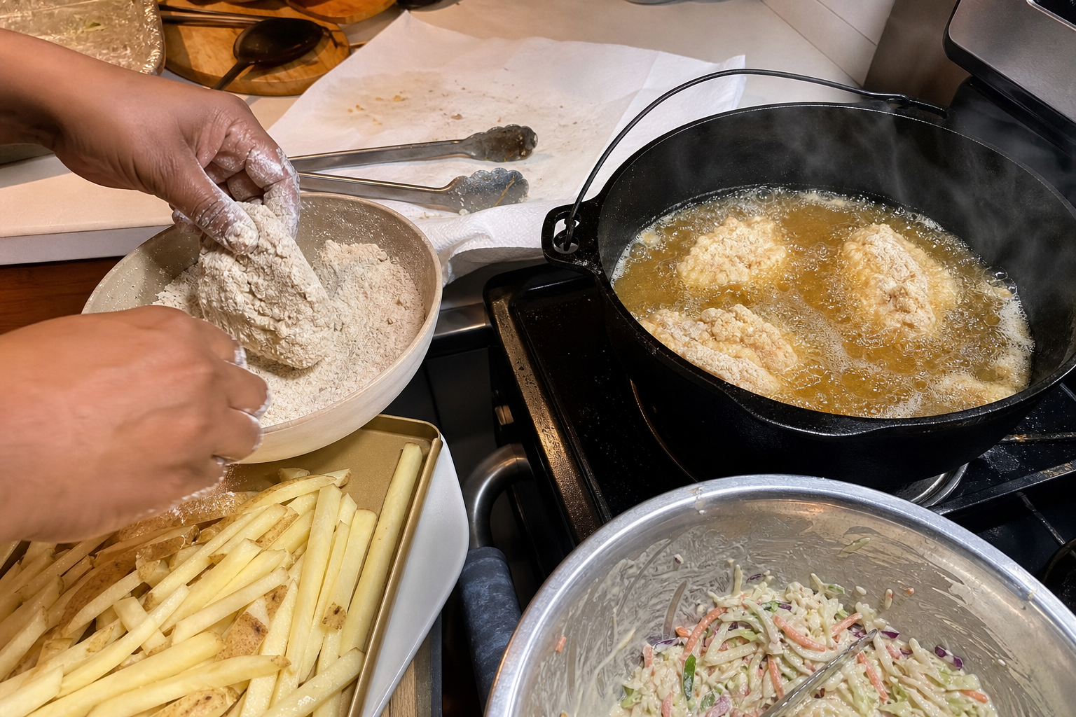 Cooking preparation steps